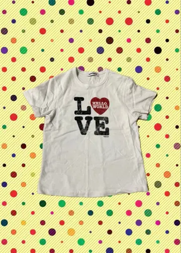 MIMTHEWARDROBE LOVE T셔츠 화이트 피치t 헤이세이 갸루