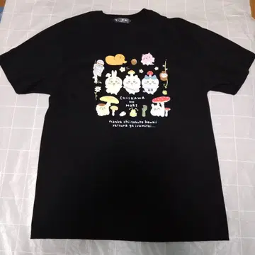 치이카와 T셔츠 치이카와의 숲 블랙 L사이즈