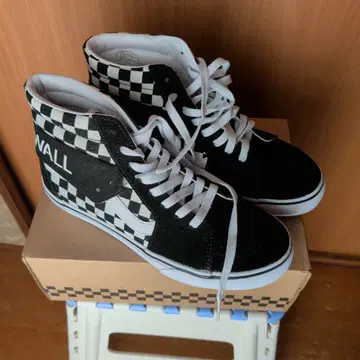 VANS Sk8-Hi 체커보드 하이컷 스니커즈 남녀 공용