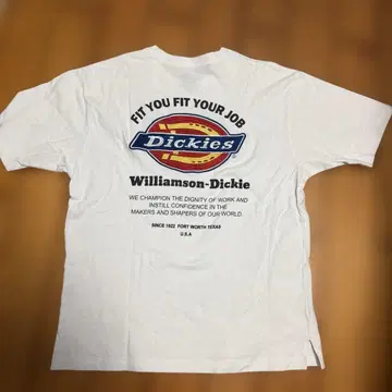 레어 Dickies T셔츠 화이트 M사이즈