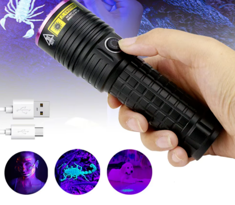 N6222 UV 손전등 위조지폐 감별 오물 탐지 60 와트 배터리 사용
