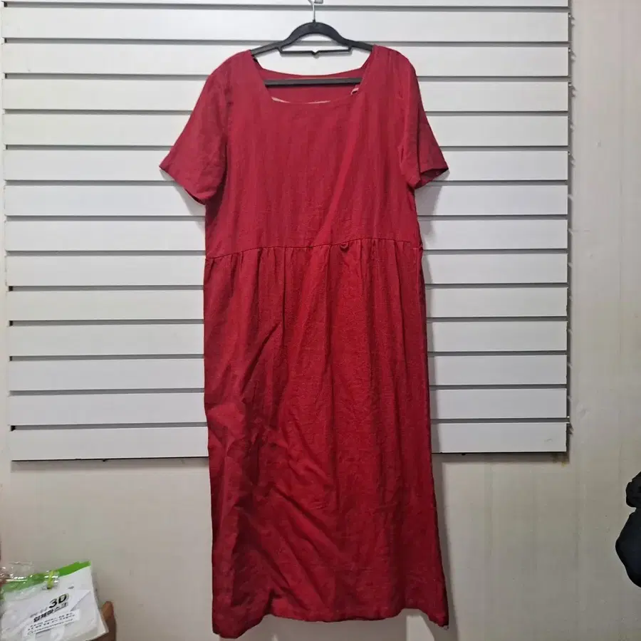레드 스퀘어넥 마 롱원피스 77 옷장꾸미기