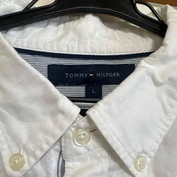 TOMMY HILFIGER 반팔 셔츠 화이트 L 사이즈