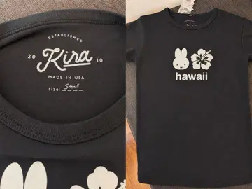 하와이 한정판! Kira x miffy Miffy Hibiscus T셔츠