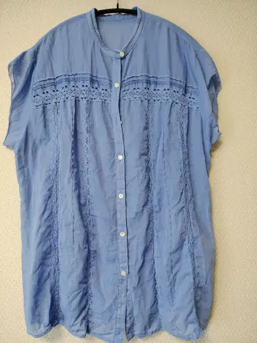 Spick & Span 블라우스 블루 F 프렌치 슬리브