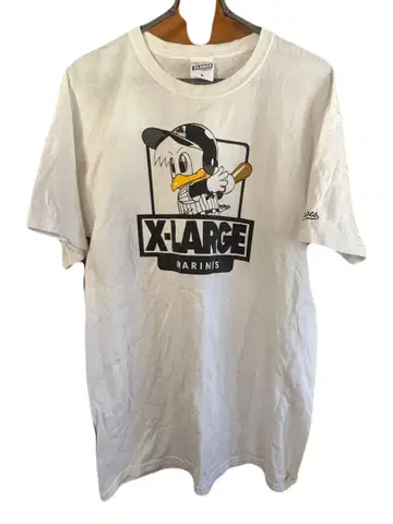 초레어 X-LARGE 지바 롯데 마린스 콜라보 T셔츠 화이트