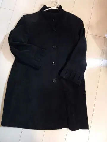 스탠드 카라 코트 블랙