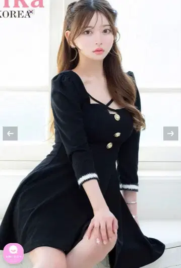 Tika 미니 원피스 블랙