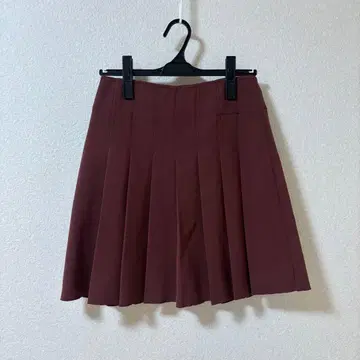 A.P.C. 플리츠 미니 스커트 브라운 사이즈 34