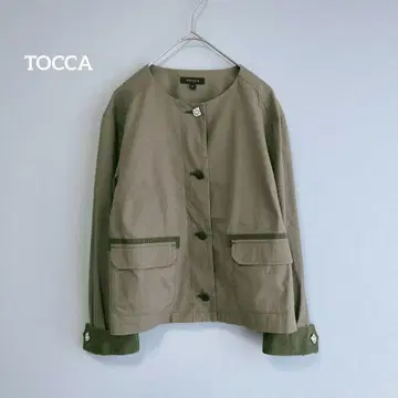 [ 가격 인하 협상 환영 ] 토카 TOCCA 노카라 자켓 비쥬 버튼