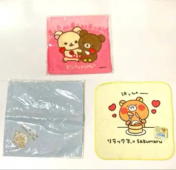 미개봉 새상품 택 포함 리락쿠마 미니 타월 손수건 3장 세트