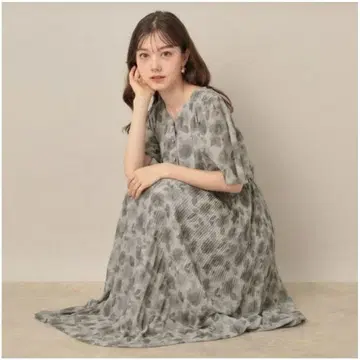 Couture Brooch 쉬폰 플리츠 원피스 S 사이즈