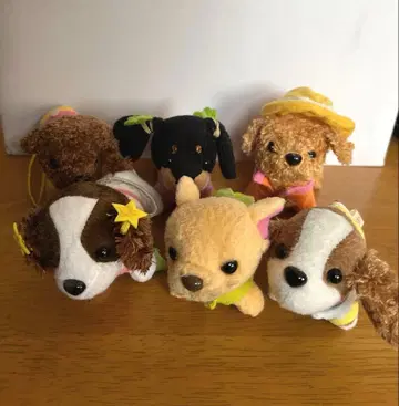 강아지 봉제 인형 6체 세트 마스코트