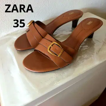 ZARA 브라운 뮬 샌들