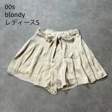 정가 15225엔 미사용품 blondy 리본 큐롯 숏팬츠 일본제 S