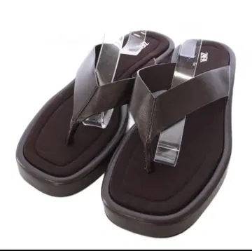 ZARA 플립플랍 브라운