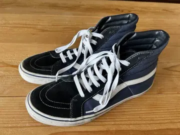 VANS Sk8-Hi 네이비 블랙 하이컷 스니커즈