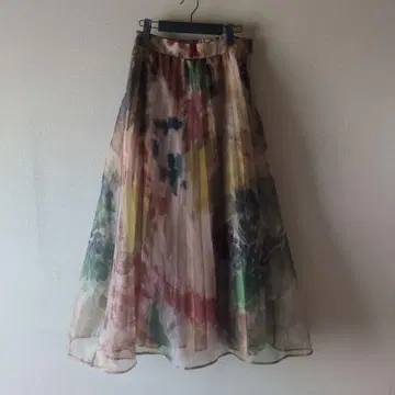 AMERI VINTAGE 멀티 컬러 플레어 스커트 롱