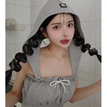 darich 코르셋 후드 맨투맨 상의