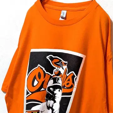 MLB 볼티모어 오리올스 잭슨 티셔츠 XL 오렌지 구제 의류