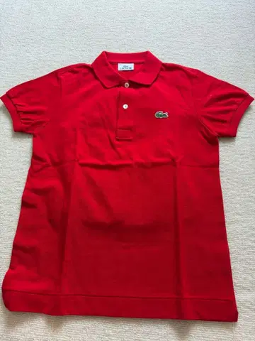 [1000엔 가격 인하 완료] LACOSTE 라코스테 반팔 피케 셔츠 레드 여성용