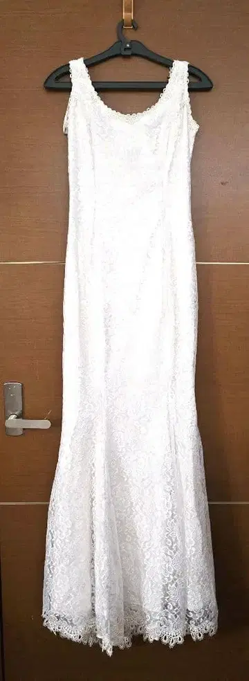 전체 레이스 롱 드레스 웨딩 드레스
