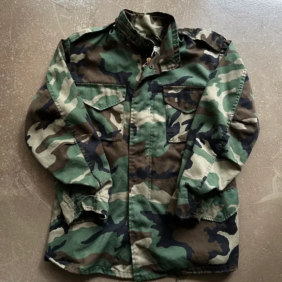 90s 미군 M-65 필드 자켓 우드랜드 카모 Made in U.S.A.