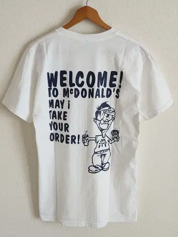 90s00s 패러디T셔츠 자학 개그 맥도날드 기업 양면 프린트