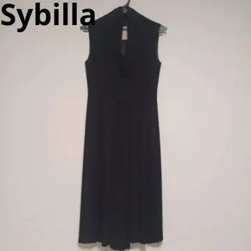 [새상품급] Sybilla 플레어 원피스 플리츠 블랙 이탈리아제 원단