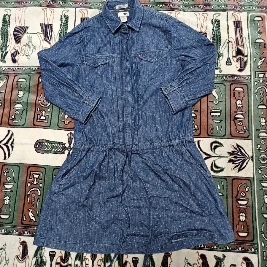 리바이스(Levis) 데님 벨트 스트렙 7부 원피스 S size