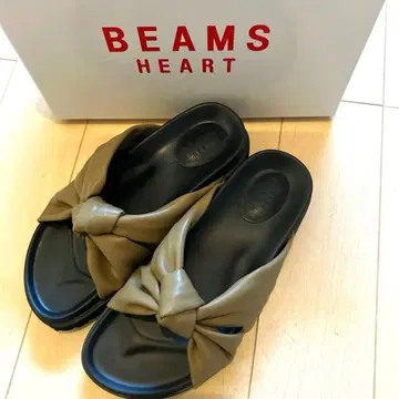 BEAMS HEART 빔즈하트 샌들 슬립온 카키