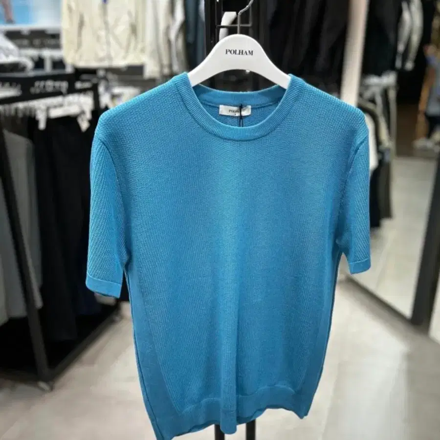1408 폴햄 반팔 니트 블루 XL