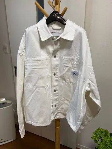 Calvin Klein Jeans 데님 자켓 화이트 오버 사이즈