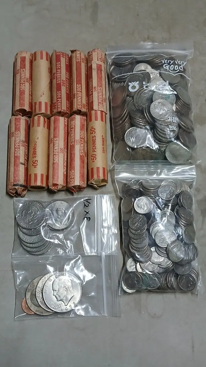 미국의주화 여러가지 1000여개 일괄
