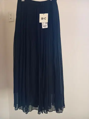 [미사용 새상품] 유니클로 C UNIQLO:C 쉬폰 플리츠 스커트 M 롱