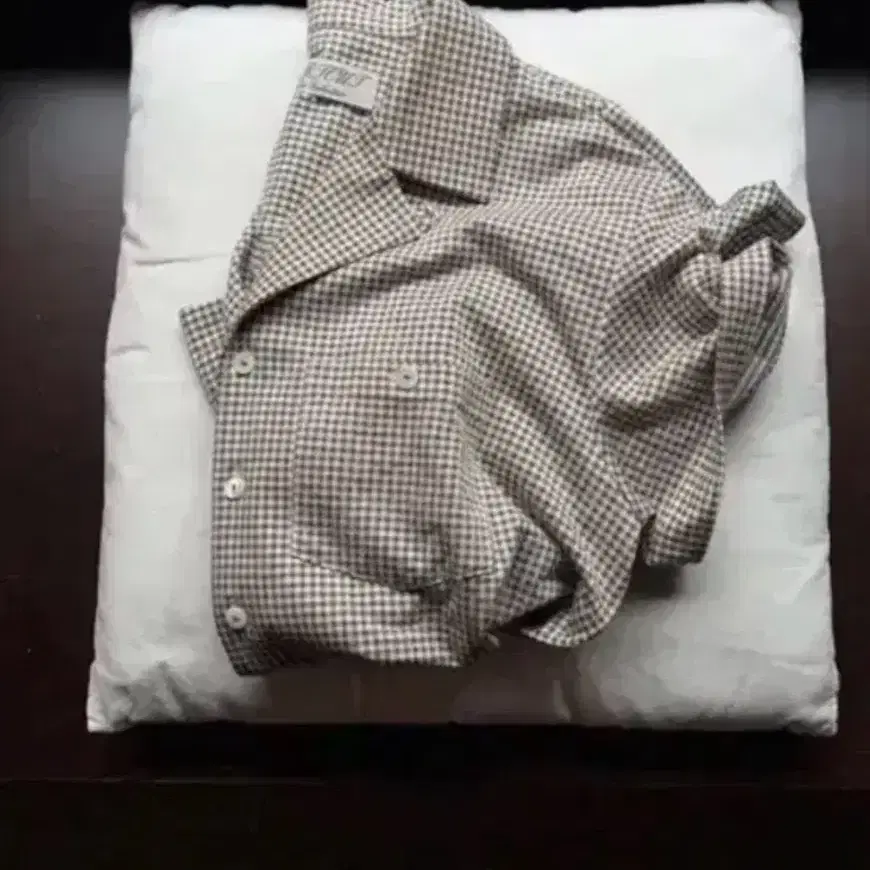 파크투 French Gingham Jersey shirt(브라운)