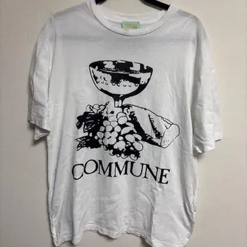 Aries 아리즈 COMMUNE 프린트 T셔츠 화이트 이탈리아제 M