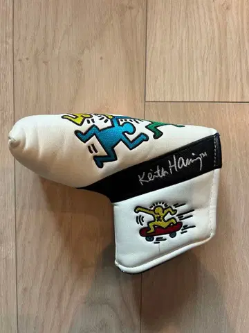초특가 Keith Haring 퍼터용 골프헤드커버 화이트
