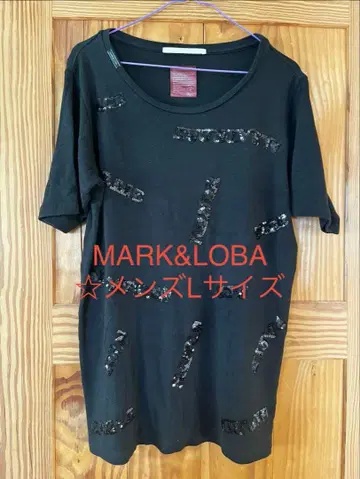 MARK&LONA 스팽글 로고 T셔츠 블랙