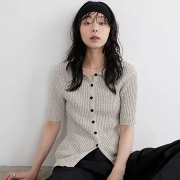 [ 미사용 새상품 ] LIAN 믹스 썸머 폴로 니트 아이보리