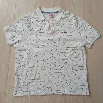 LACOSTE L!VE 별자리 패턴 피케 셔츠
