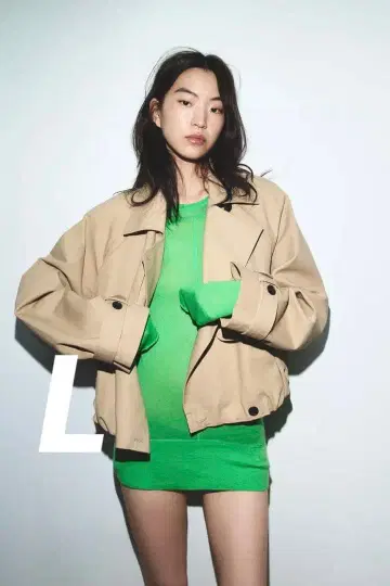 ZARA 숏 벌룬 트렌치코트 L 새상품