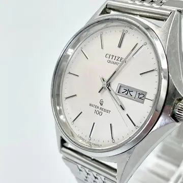 34 작동품 CITIZEN 손목시계 데이데이트 쿼츠 방풍 교환 완료