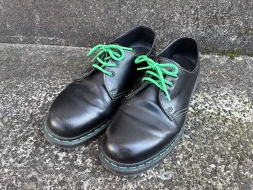 Dr. Martens 3홀 슈즈 UK9 블랙/그린