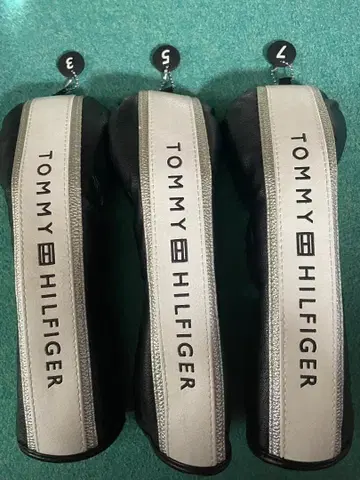 TOMMY HILFIGER 골프 헤드커버 3개 세트 번호표 포함