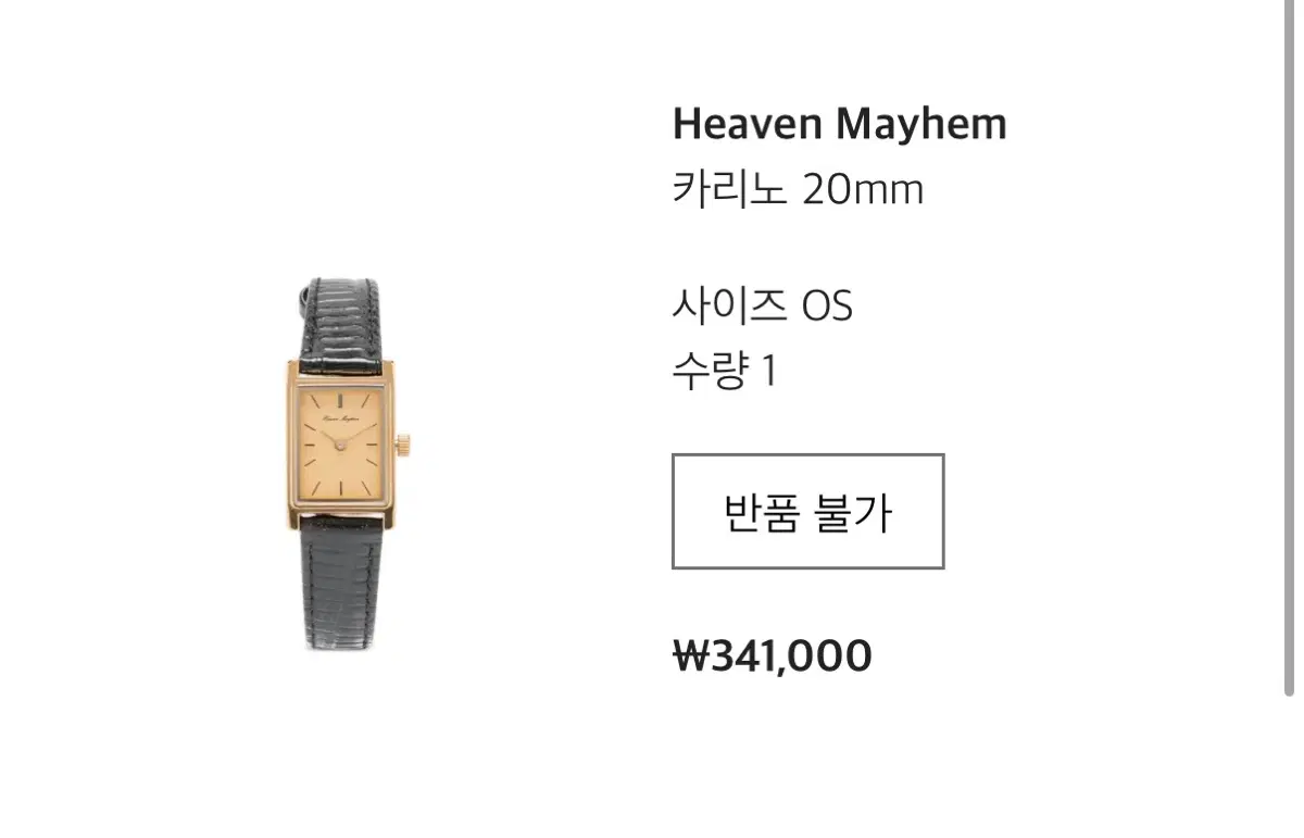 Heaven Mayhem 카리노 20mm 시계