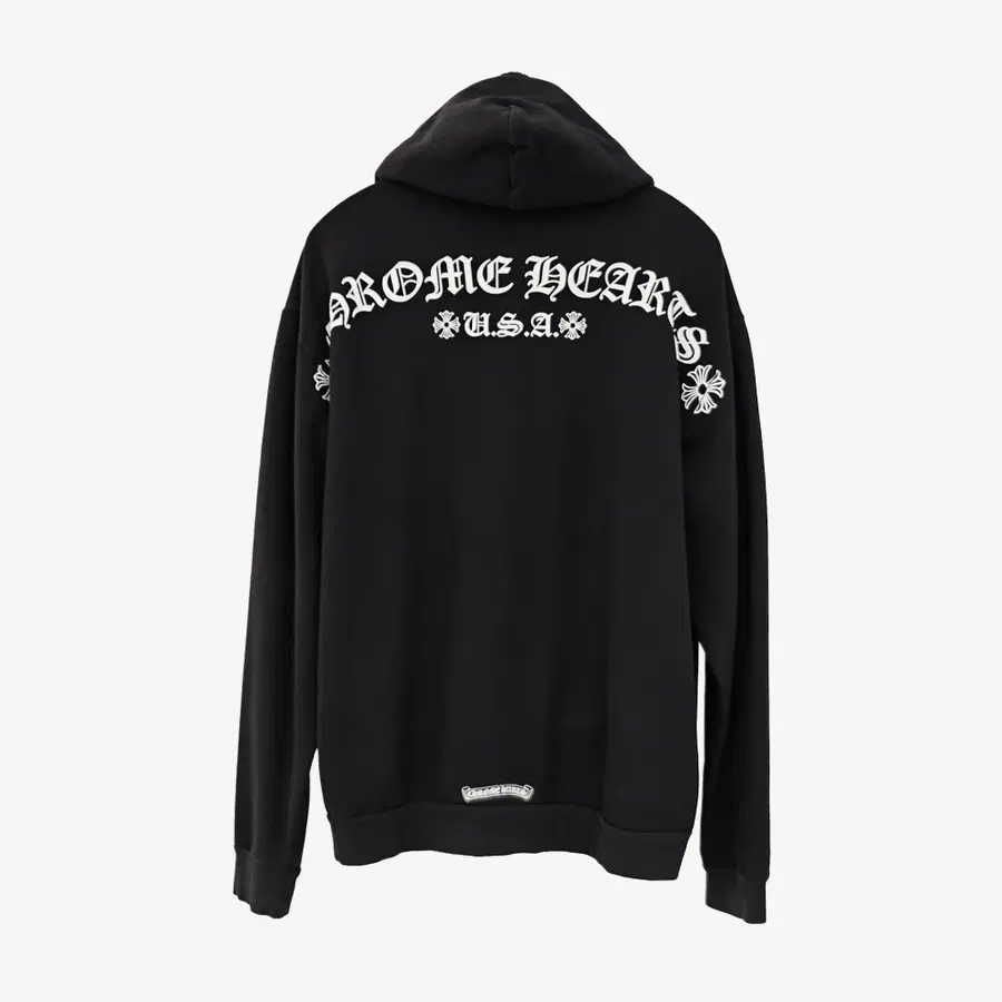 [XXL] 크롬하츠 USA 스크립트 티바 로고 후드 집업 블랙 4BVC9PTW
