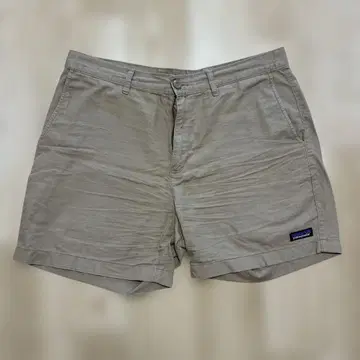 파타고니아 오가닉 코튼 숏팬츠 W34 베이지 하프 팬츠