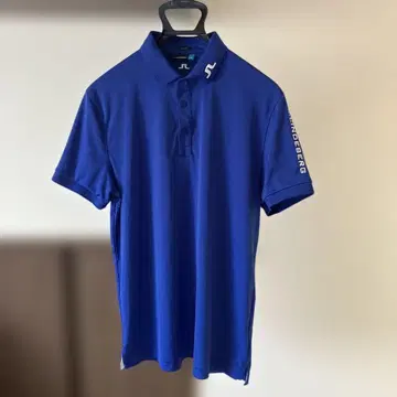 J.LINDEBERG 골프 피케 셔츠 블루 L 사이즈