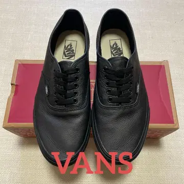 [새상품급] 28cm VANS authentic leather black 블랙